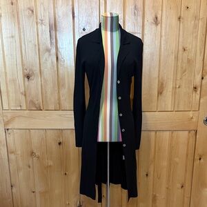 Max Studio Sleek Black Long Cardigan Size M